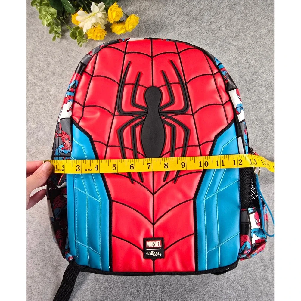 Smiggle Marvel Spider-Man Backpack Superhero Hooded Embossed Bag School